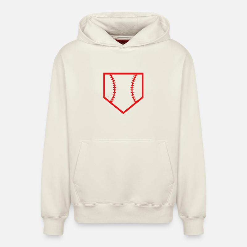 Marbre de baseball - Sweat à capuche unisexe décontracté en coton biologique – de SPREAD - blanc cassé