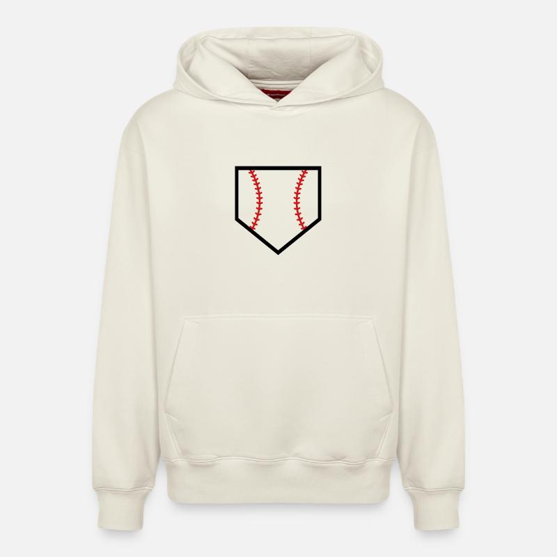 Marbre de baseball - Sweat à capuche unisexe décontracté en coton biologique – de SPREAD - blanc cassé