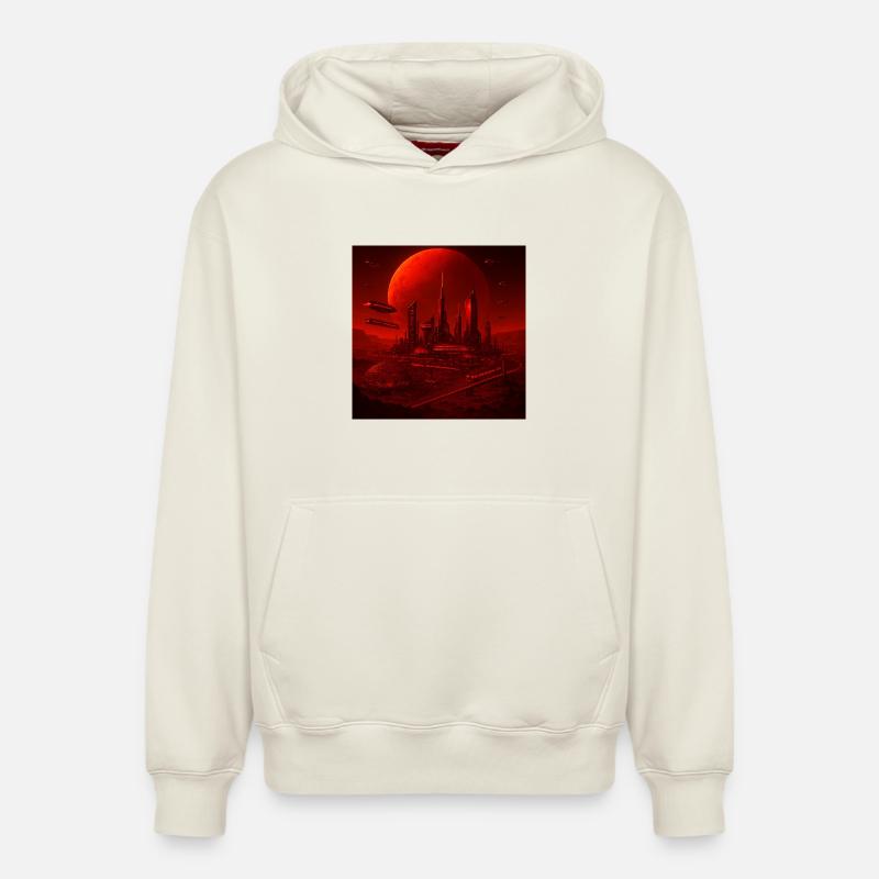 RockyZoo61 - Sweat à capuche unisexe décontracté en coton biologique – de SPREAD - blanc cassé