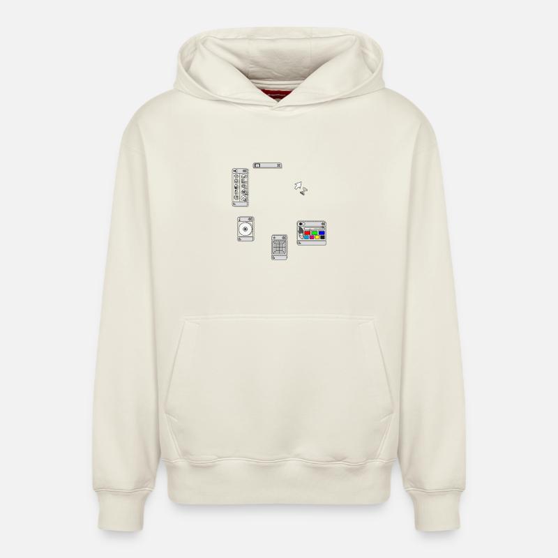 DEVISE - Sweat à capuche unisexe décontracté en coton biologique – de SPREAD - blanc cassé