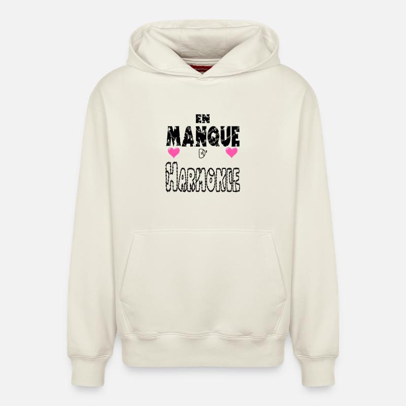 En Manque d'Harmonie - Sweat à capuche unisexe décontracté en coton biologique – de SPREAD - blanc cassé