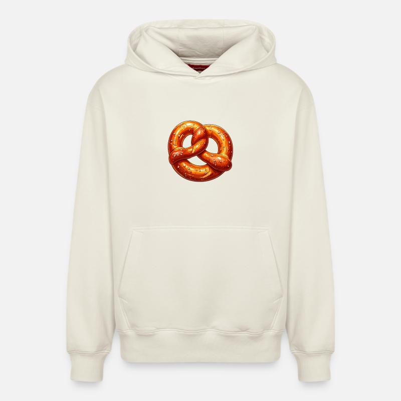 Bretzel - Sweat à capuche unisexe décontracté en coton biologique – de SPREAD - blanc cassé
