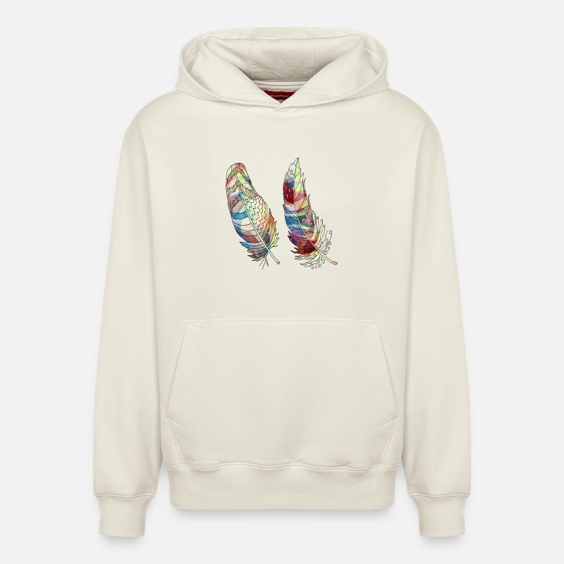 Stylo - Sweat à capuche unisexe décontracté en coton biologique – de SPREAD - blanc cassé