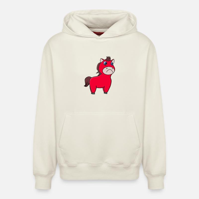 Heulendes Pferd - Relaxed Unisex Organic Hoodie – von SPREAD - Naturweiß