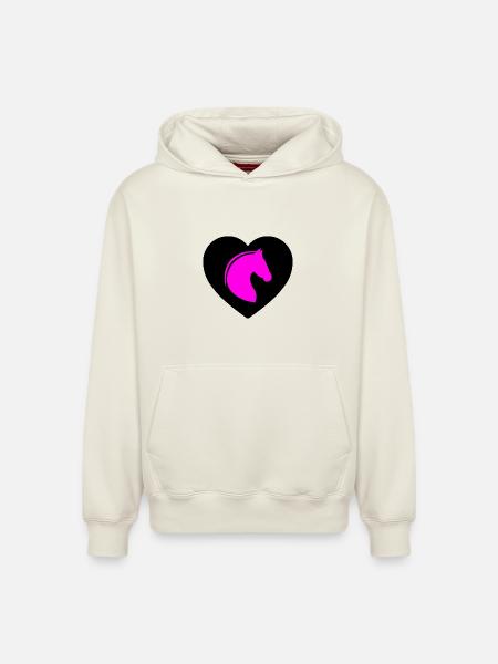 horses - Relaxed Unisex Organic Hoodie – by SPREAD - off white