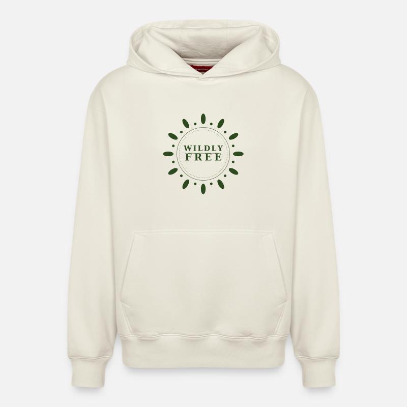 Couronne sauvagement libre - Sweat à capuche unisexe décontracté en coton biologique – de SPREAD - blanc cassé