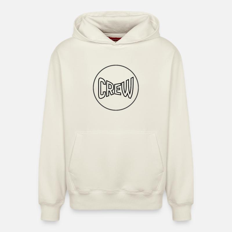 Cercle Noir Minimal - Sweat à capuche unisexe décontracté en coton biologique – de SPREAD - blanc cassé