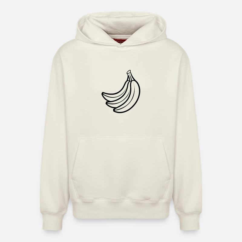 Bananes - Sweat à capuche unisexe décontracté en coton biologique – de SPREAD - blanc cassé