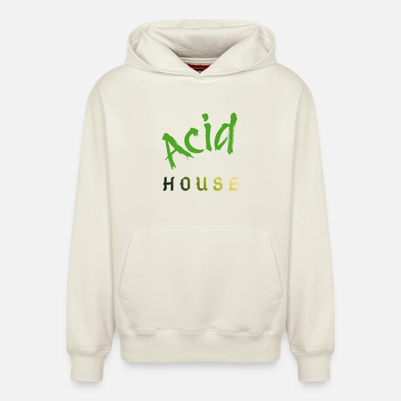 Acid House - Sweat à capuche unisexe décontracté en coton biologique – de SPREAD - blanc cassé