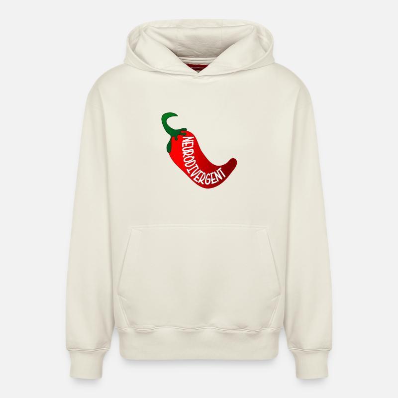 TDAH NEURODIVERGENT - Sweat à capuche unisexe décontracté en coton biologique – de SPREAD - blanc cassé