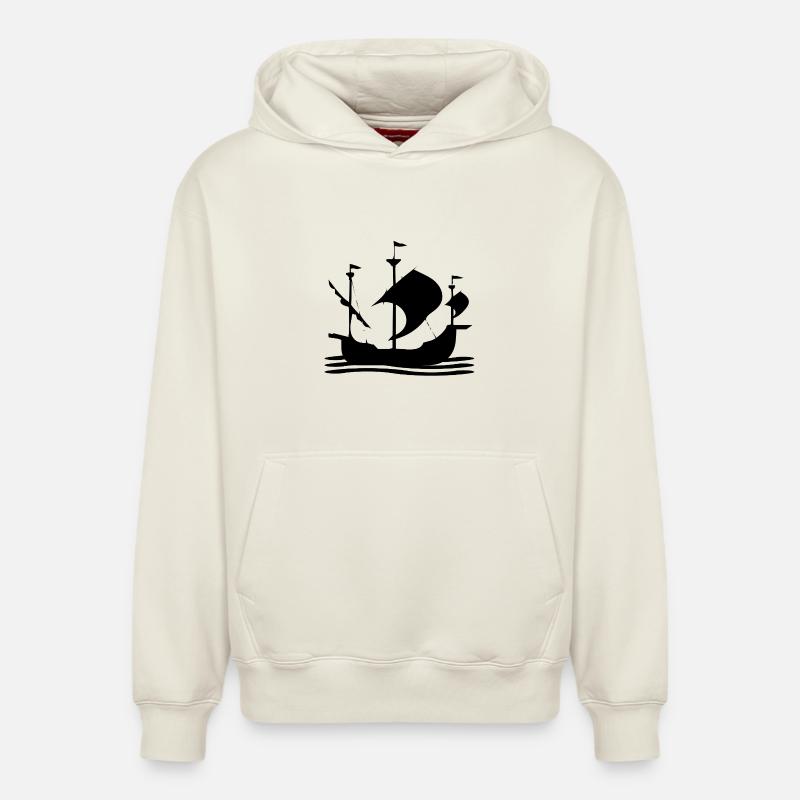 Voile - Sweat à capuche unisexe décontracté en coton biologique – de SPREAD - blanc cassé