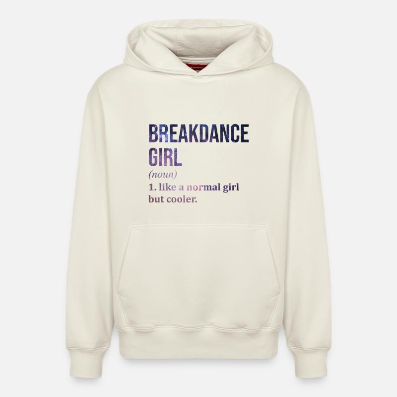 Breakdance - Sweat à capuche unisexe décontracté en coton biologique – de SPREAD - blanc cassé