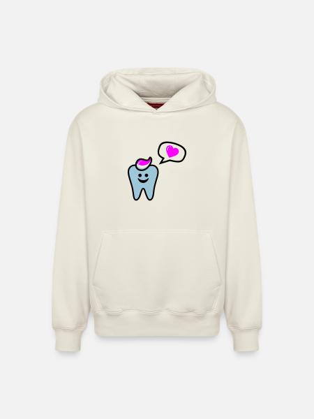 zahn punk zahnarzt dentist - Relaxed Unisex Organic Hoodie – by SPREAD - off white