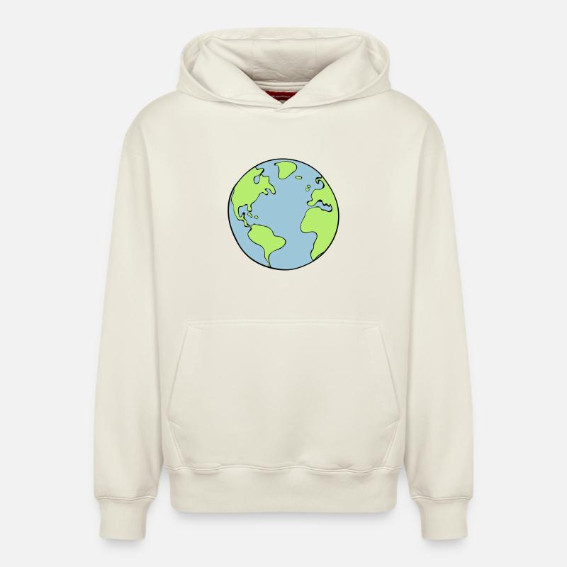 Erde - Relaxed Unisex Organic Hoodie – von SPREAD - Naturweiß