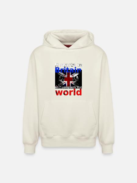 Britain - Relaxed Unisex Organic Hoodie – by SPREAD - off white