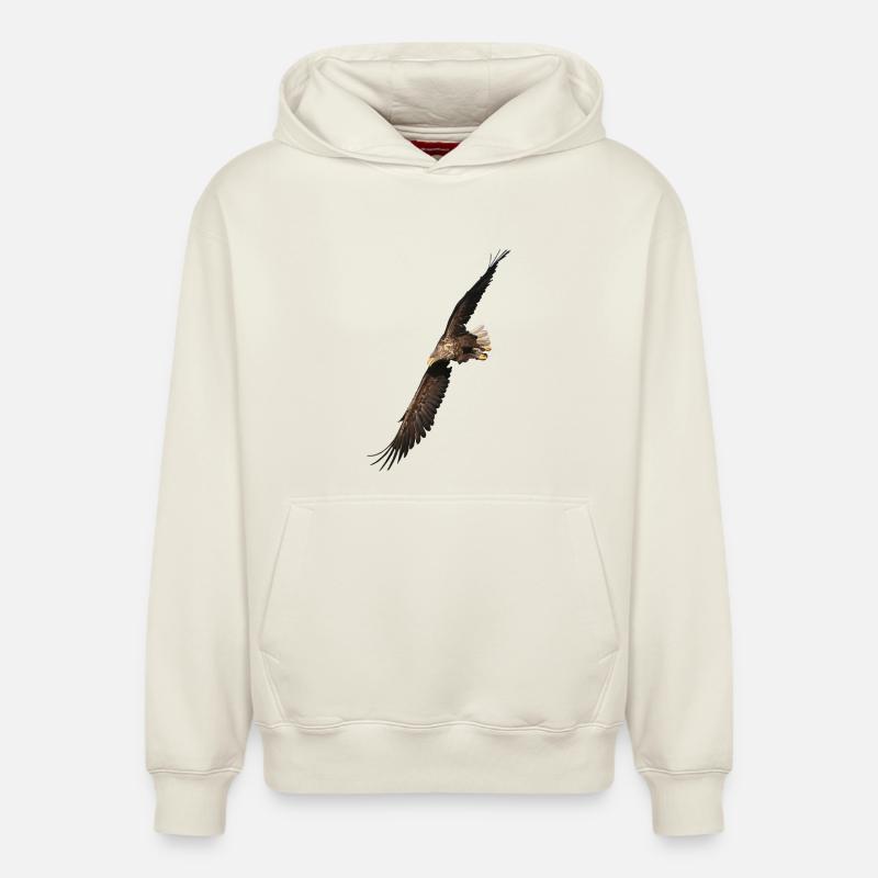 Sea Eagles - Sweat à capuche unisexe décontracté en coton biologique – de SPREAD - blanc cassé