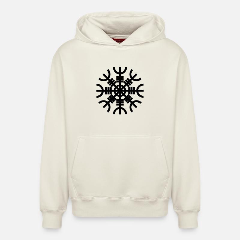 Helm der Ehrfurcht - Relaxed Unisex Organic Hoodie – von SPREAD - Naturweiß