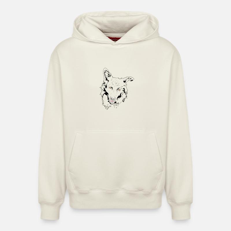 Mudi - Sweat à capuche unisexe décontracté en coton biologique – de SPREAD - blanc cassé