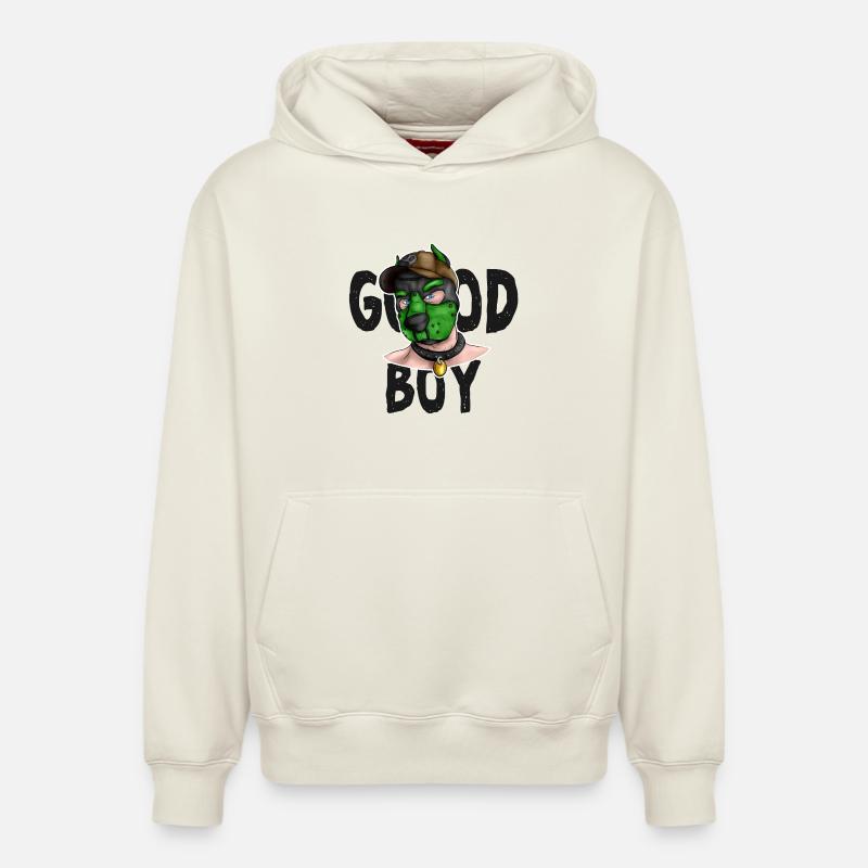 GoodBoyGreen - Sweat à capuche unisexe décontracté en coton biologique – de SPREAD - blanc cassé