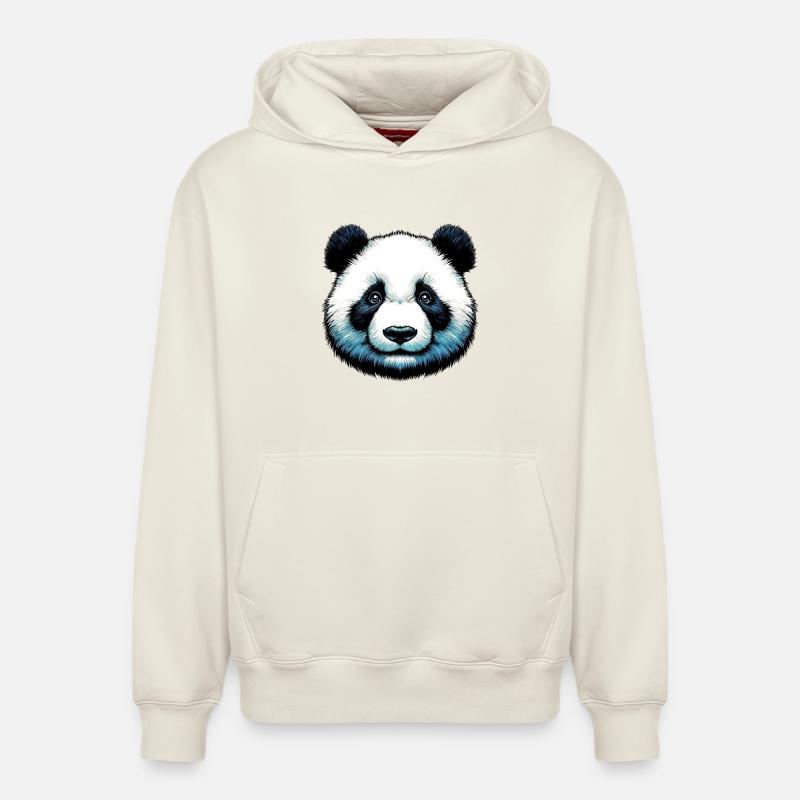Panda - Sweat à capuche unisexe décontracté en coton biologique – de SPREAD - blanc cassé