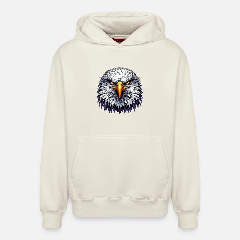 Aigle - Sweat à capuche unisexe décontracté en coton biologique – de SPREAD - blanc cassé