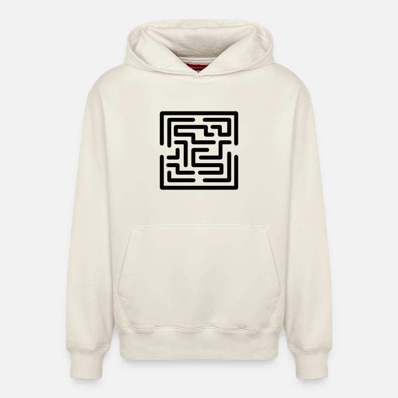 escape game - Sweat à capuche unisexe décontracté en coton biologique – de SPREAD - blanc cassé
