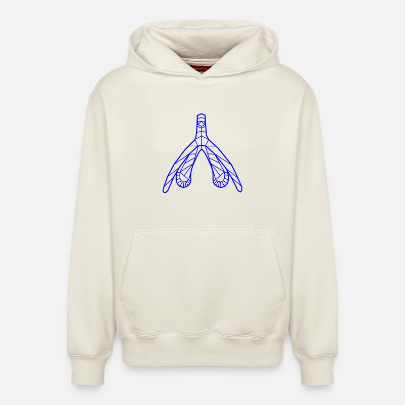 Klitoris_marine - Sweat à capuche unisexe décontracté en coton biologique – de SPREAD - blanc cassé