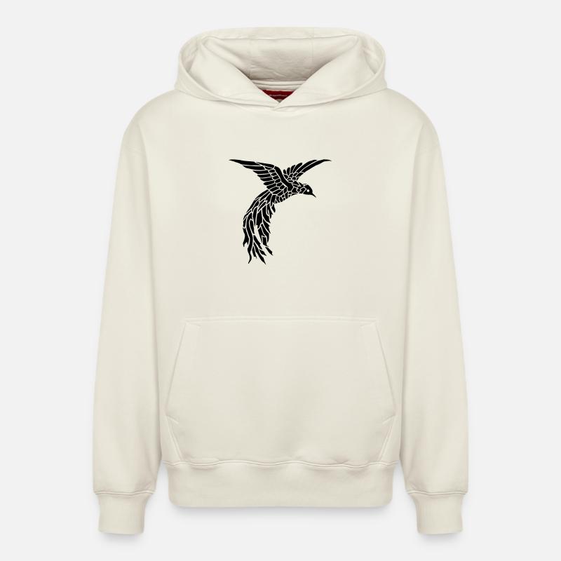 Vogel - Relaxed Unisex Organic Hoodie – von SPREAD - Naturweiß