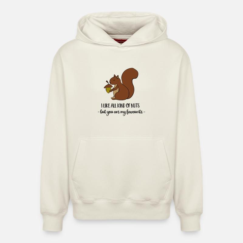 Eichhörnchen - Relaxed Unisex Organic Hoodie – von SPREAD - Naturweiß