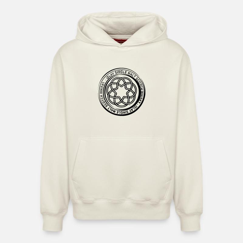 Islay Scotch Whisky - Conception de whisky - Sweat à capuche unisexe décontracté en coton biologique – de SPREAD - blanc cassé