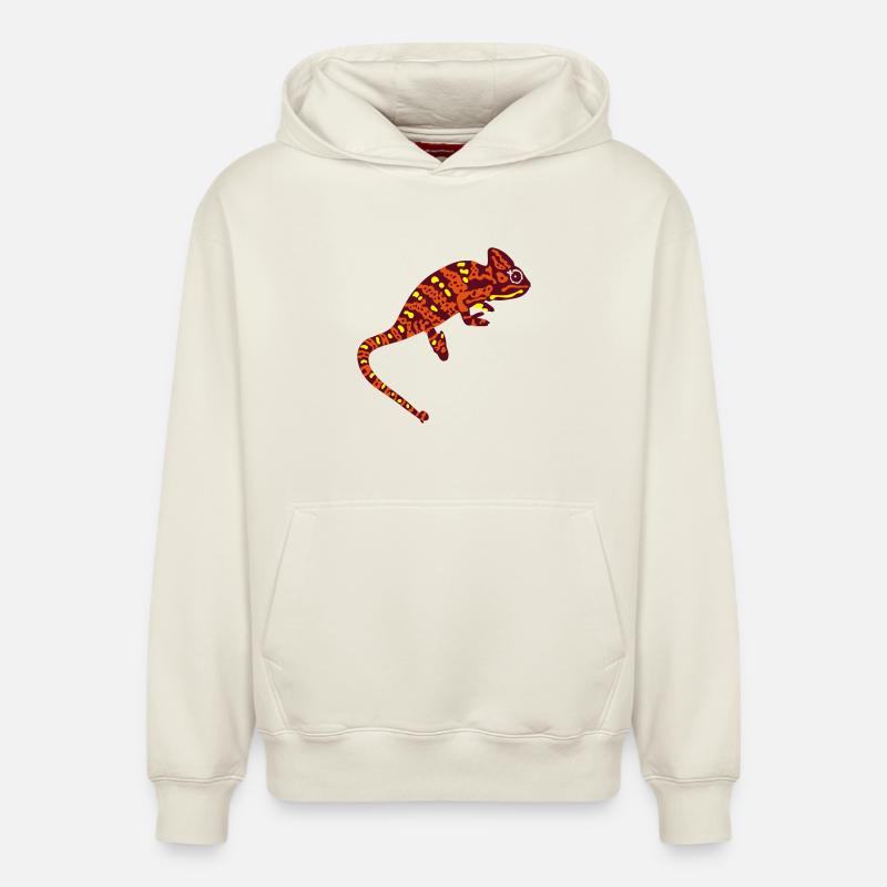 camelion - Sweat à capuche unisexe décontracté en coton biologique – de SPREAD - blanc cassé