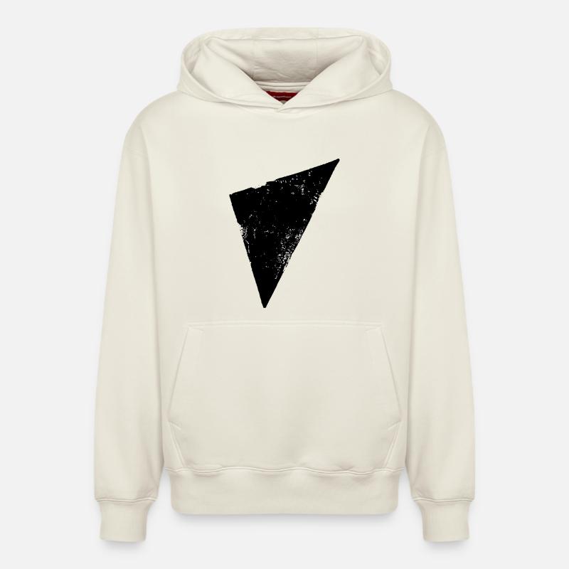 Triangle | Polygone | Triangle - Sweat à capuche unisexe décontracté en coton biologique – de SPREAD - blanc cassé