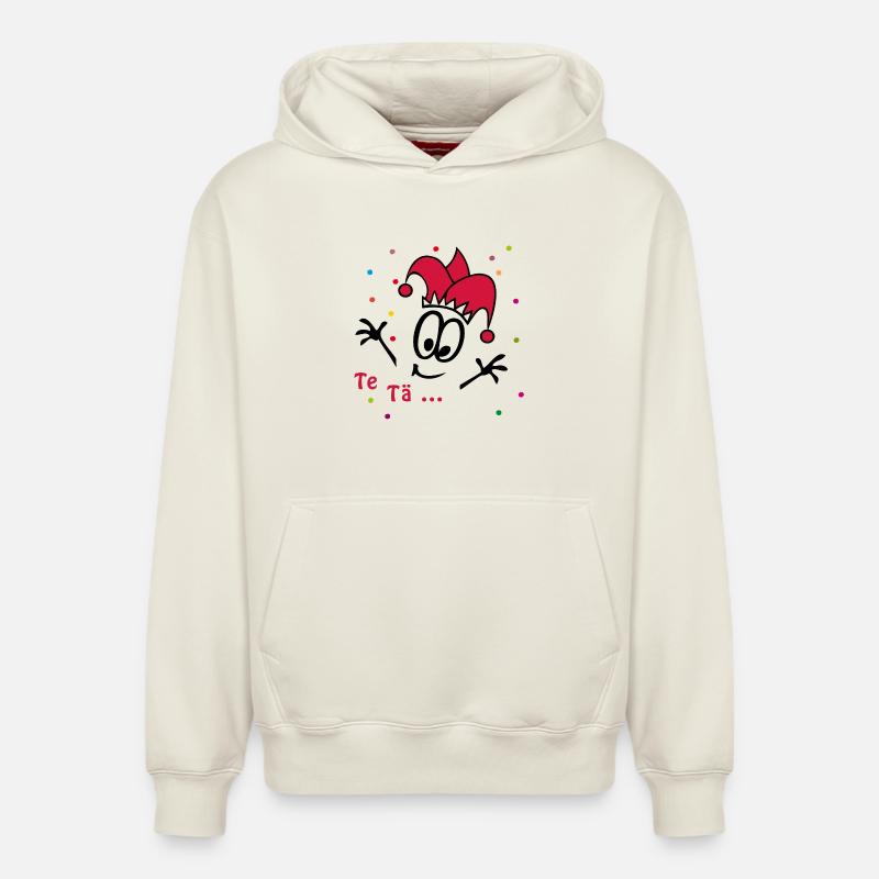 Carnaval, Carnaval, Confettis - Sweat à capuche unisexe décontracté en coton biologique – de SPREAD - blanc cassé