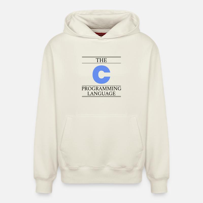 Le langage de programmation C - Sweat à capuche unisexe décontracté en coton biologique – de SPREAD - blanc cassé
