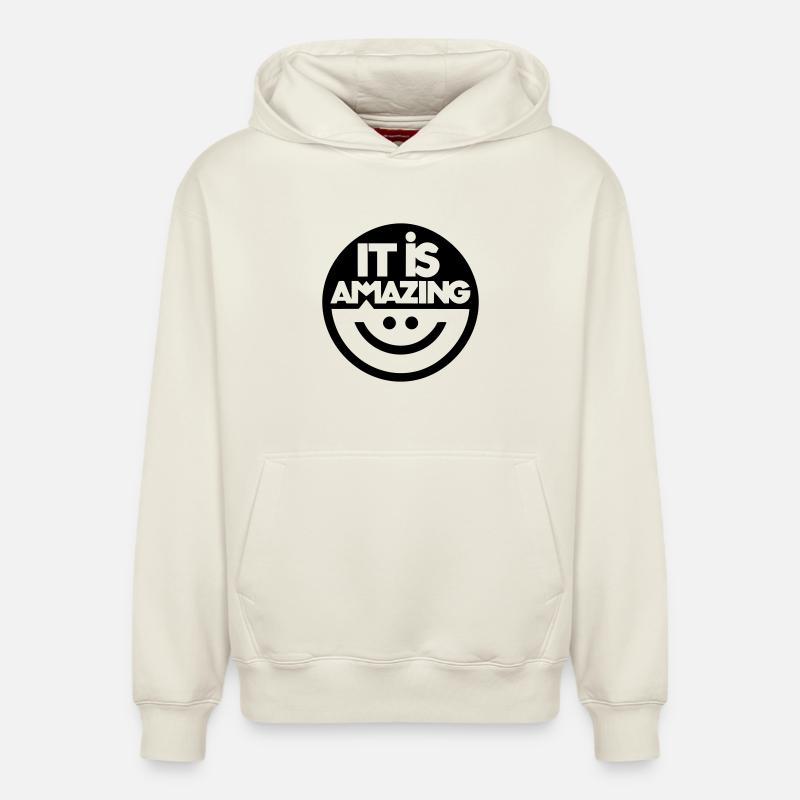 Verblüffend - Relaxed Unisex Organic Hoodie – von SPREAD - Naturweiß