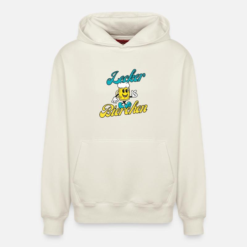 Bière délicieuse - Sweat à capuche unisexe décontracté en coton biologique – de SPREAD - blanc cassé
