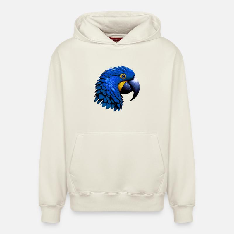 Perroquet - Sweat à capuche unisexe décontracté en coton biologique – de SPREAD - blanc cassé