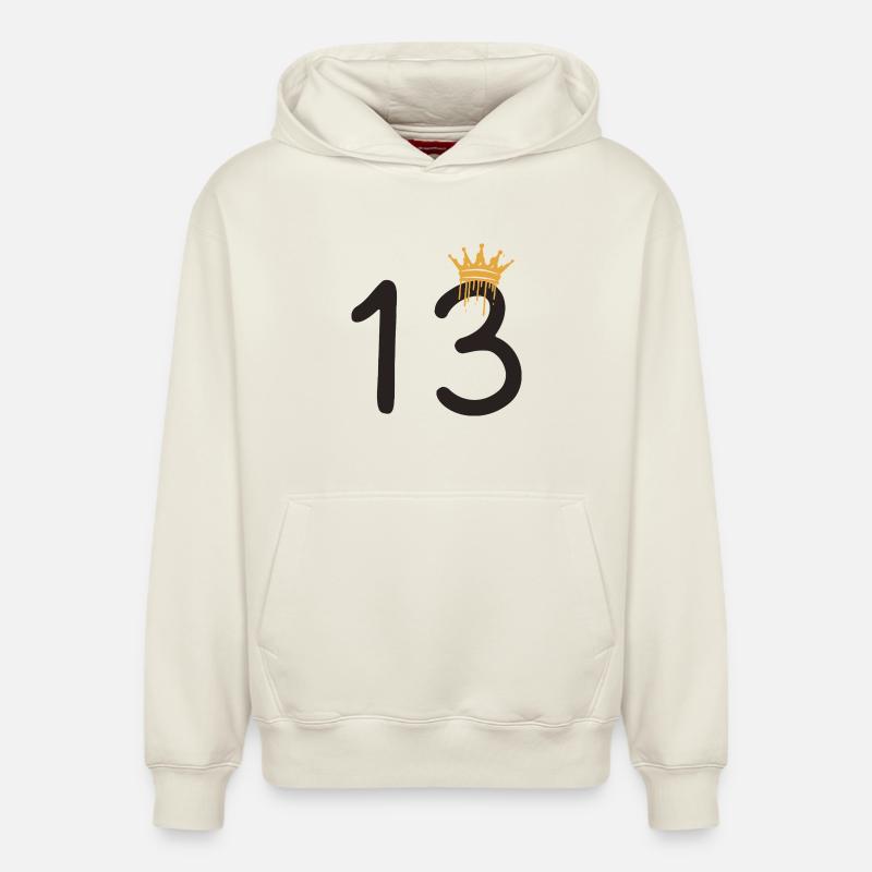 13 - Sweat à capuche unisexe décontracté en coton biologique – de SPREAD - blanc cassé