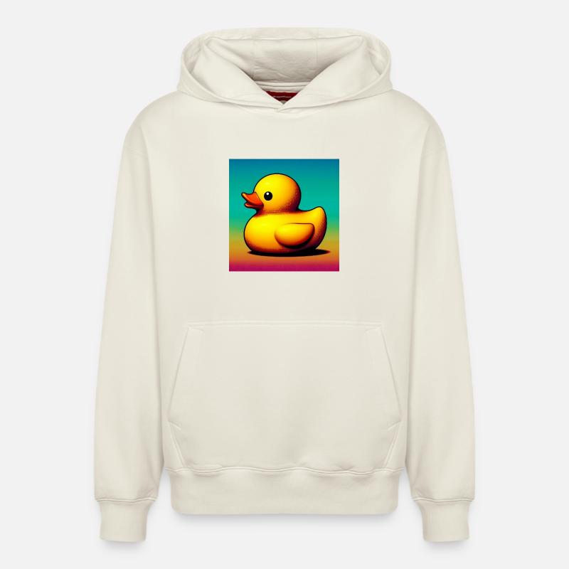 Caneton Canard Canard Canard - Sweat à capuche unisexe décontracté en coton biologique – de SPREAD - blanc cassé