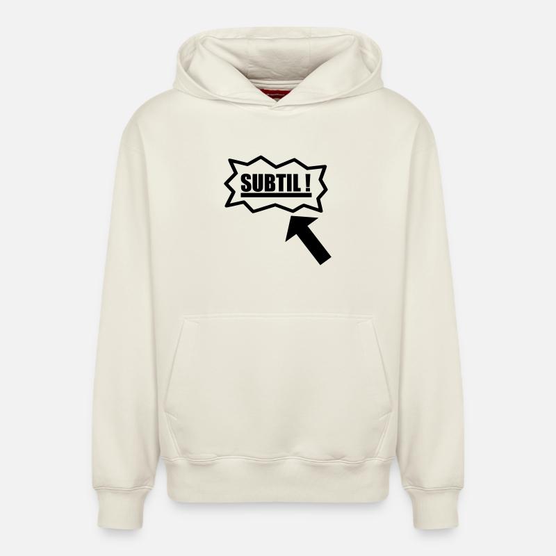 subtil - Sweat à capuche unisexe décontracté en coton biologique – de SPREAD - blanc cassé