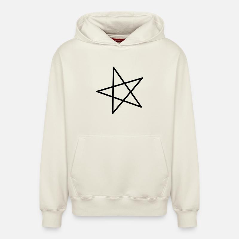 Étoile - Sweat à capuche unisexe décontracté en coton biologique – de SPREAD - blanc cassé