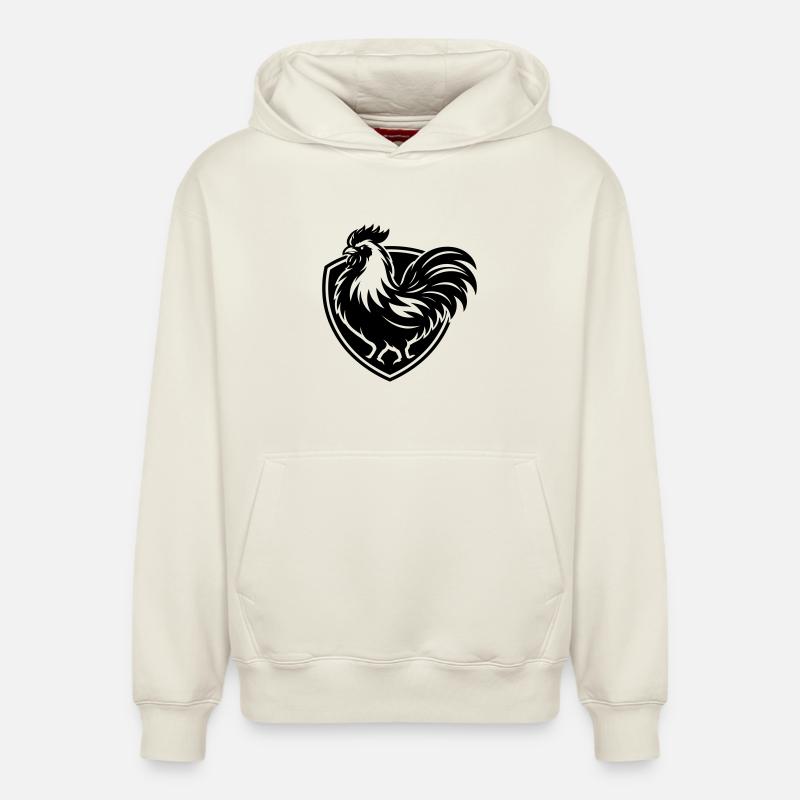 Coq Coq - Sweat à capuche unisexe décontracté en coton biologique – de SPREAD - blanc cassé
