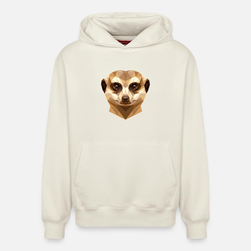 Suricate Suricate Douce Mangouste Suricate - Sweat à capuche unisexe décontracté en coton biologique – de SPREAD - blanc cassé