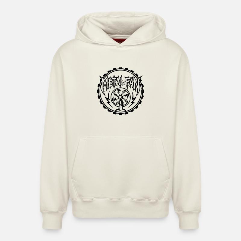 Ventilateur métallique - Sweat à capuche unisexe décontracté en coton biologique – de SPREAD - blanc cassé