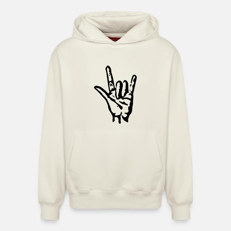 Cool - Sweat à capuche unisexe décontracté en coton biologique – de SPREAD - blanc cassé