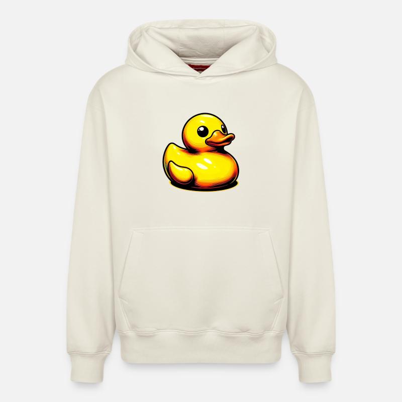 Caneton Canard Canard - Sweat à capuche unisexe décontracté en coton biologique – de SPREAD - blanc cassé
