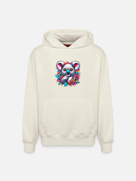 Koala - Relaxed Unisex Organic Hoodie – by SPREAD - off white