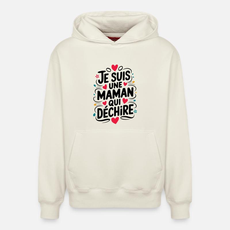 Ich bin eine Killer-Mutter - Relaxed Unisex Organic Hoodie – von SPREAD - Naturweiß