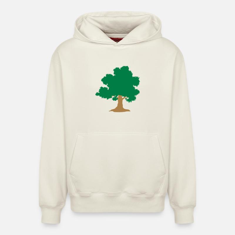 arbre sauvage - Sweat à capuche unisexe décontracté en coton biologique – de SPREAD - blanc cassé