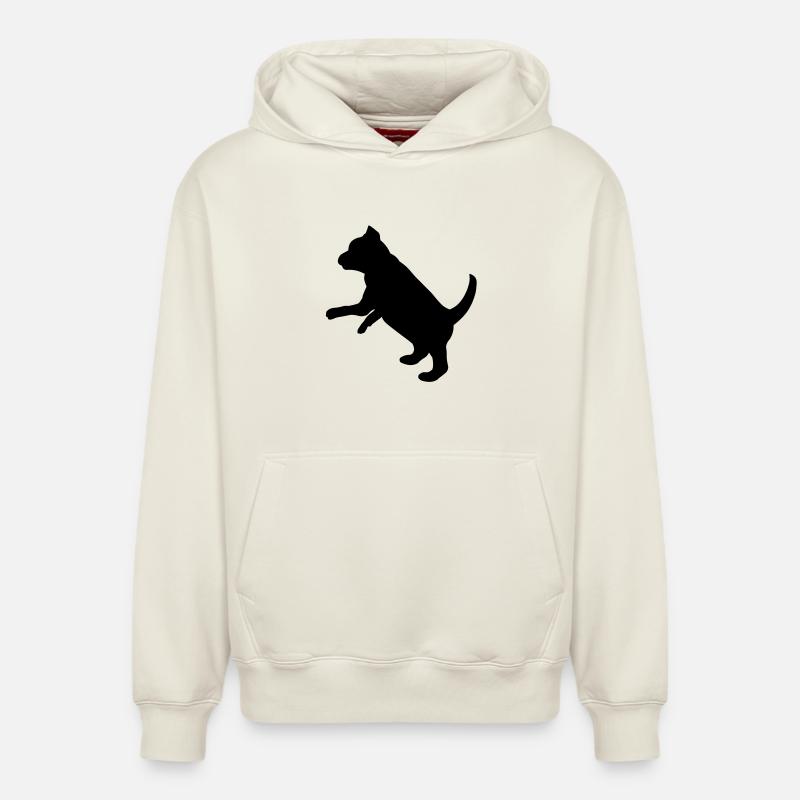 Ludique chiot - Sweat à capuche unisexe décontracté en coton biologique – de SPREAD - blanc cassé